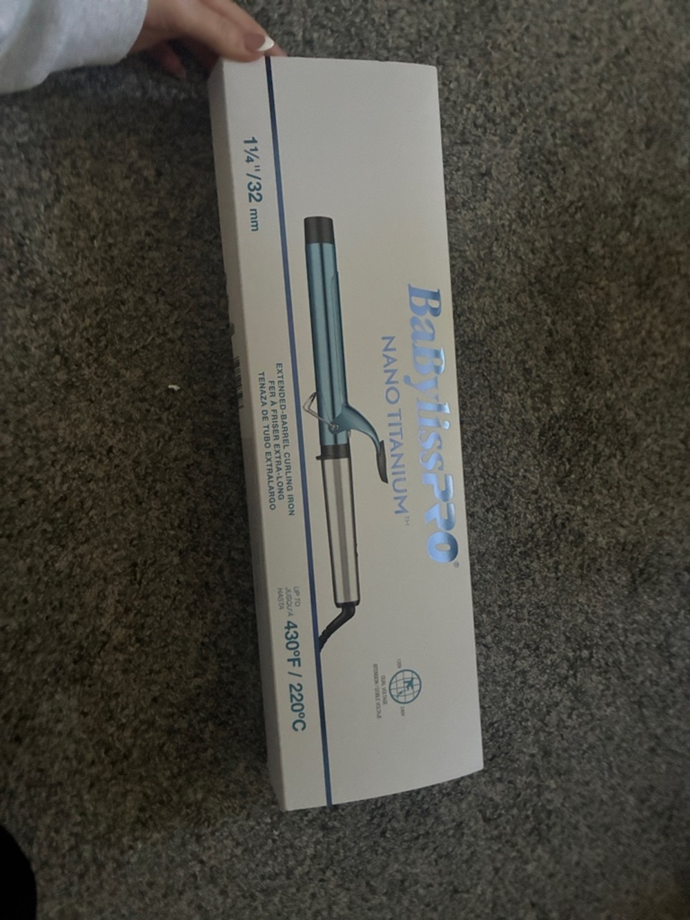 BaBylissPRO Curling Iron in Light Blue and Silver